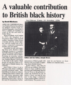 Caribbean Times (1996) Stephen Bourne, writer, author, UK
