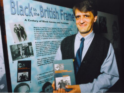 Stephen at the launch of Black in the British Frame (2001) Stephen Bourne, writer, author, UK